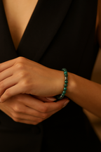 Yosunlu Akik - Hematit Doğal Taş Bileklik 6 mm