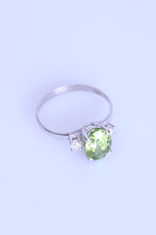 Zebrecet - Elmas Doğal Taş 925 Ayar Gümüş Yüzük ( 1.98 - 0.15 Carat )