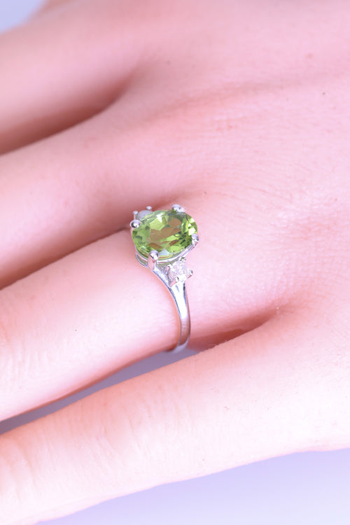 Zebrecet - Elmas Doğal Taş 925 Ayar Gümüş Yüzük ( 1.98 - 0.15 Carat )