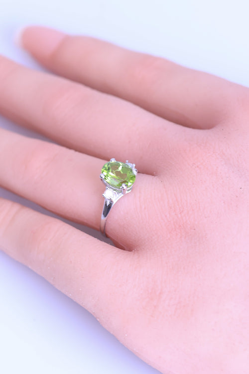 Zebrecet - Elmas Doğal Taş 925 Ayar Gümüş Yüzük ( 1.98 - 0.15 Carat )