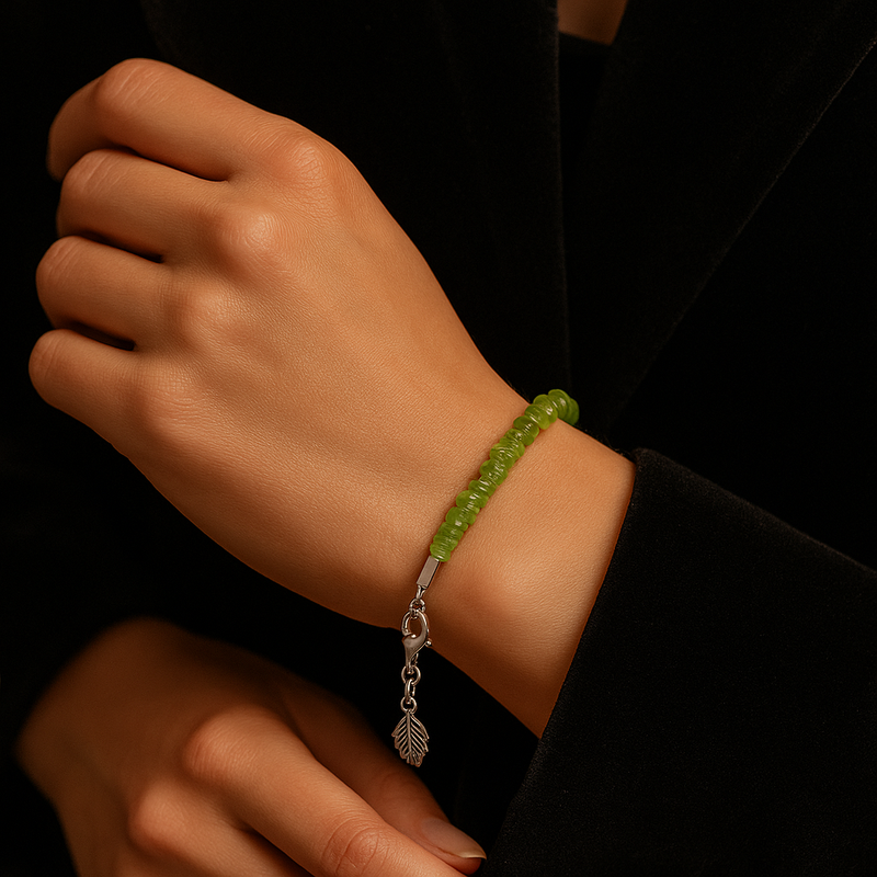 Zebercet Doğal Taş 925 Ayar Gümüş Bileklik - Görsel 2 - Safnaturel