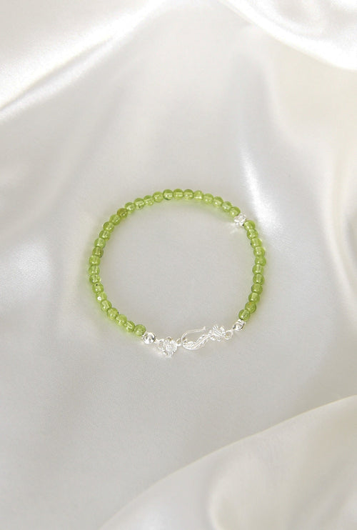 Zebercet Doğal Taş 925 Ayar Gümüş Kapama Bileklik - Ayışığı Koleksiyonu