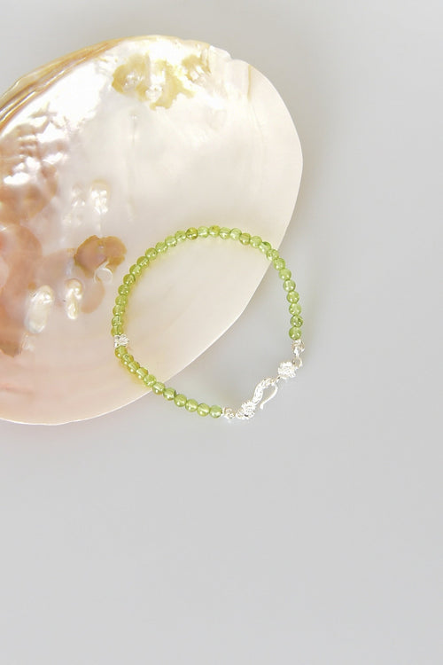 Zebercet Doğal Taş 925 Ayar Gümüş Kapama Bileklik - Ayışığı Koleksiyonu