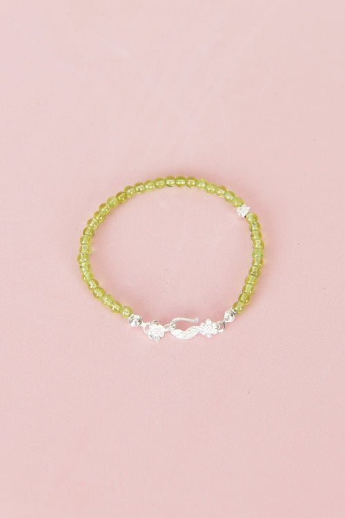 Zebercet Doğal Taş 925 Ayar Gümüş Kapama Bileklik - Ayışığı Koleksiyonu