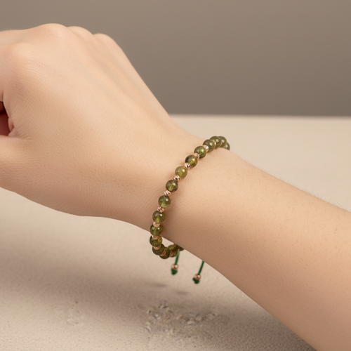 Zebercet Doğal Taş Makrome Bileklik