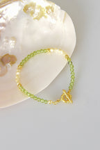 Zebercet - Sedef Doğal Taş 925 Ayar Gümüş Kapama Bileklik - Ayışığı Koleksiyonu