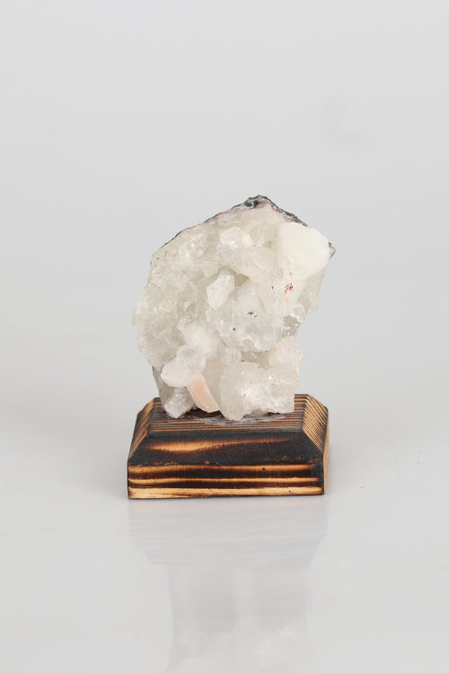 Zeolit Doğal Taş Ahşap Standlı Parça