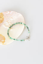 Zümrüt Doğal Taş 925 Ayar Gümüş Kapama Bileklik - Ayışığı Koleksiyonu