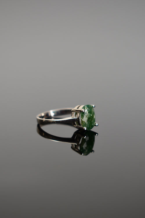 Zümrüt Doğal Taş 925 Ayar Gümüş Yüzük