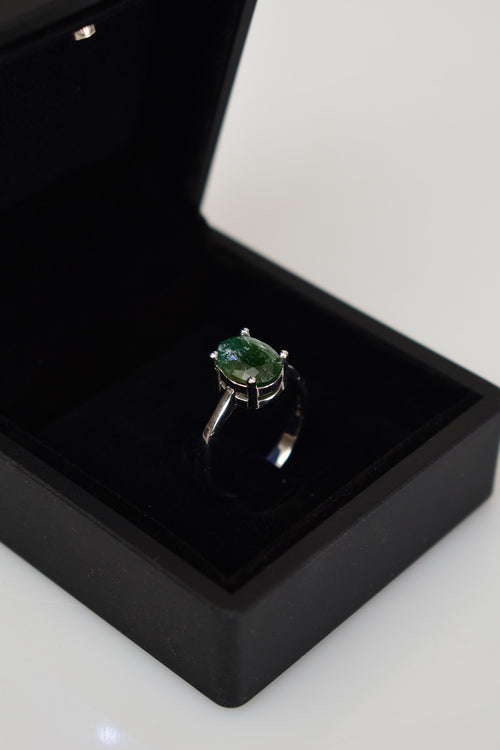 Zümrüt Doğal Taş 925 Ayar Gümüş Yüzük