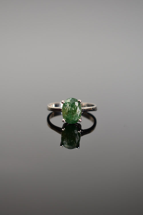 Zümrüt Doğal Taş 925 Ayar Gümüş Yüzük