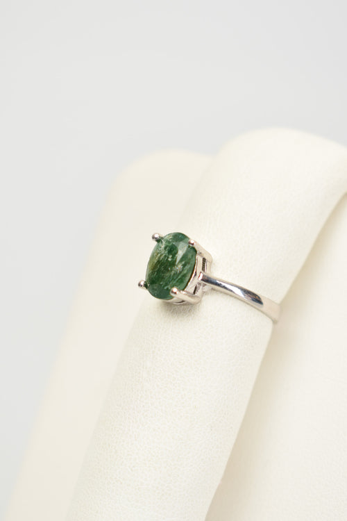 Zümrüt Doğal Taş 925 Ayar Gümüş Yüzük