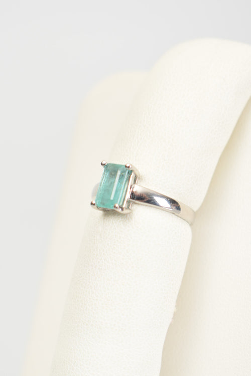 Zümrüt Doğal Taş 925 Ayar Gümüş Yüzük