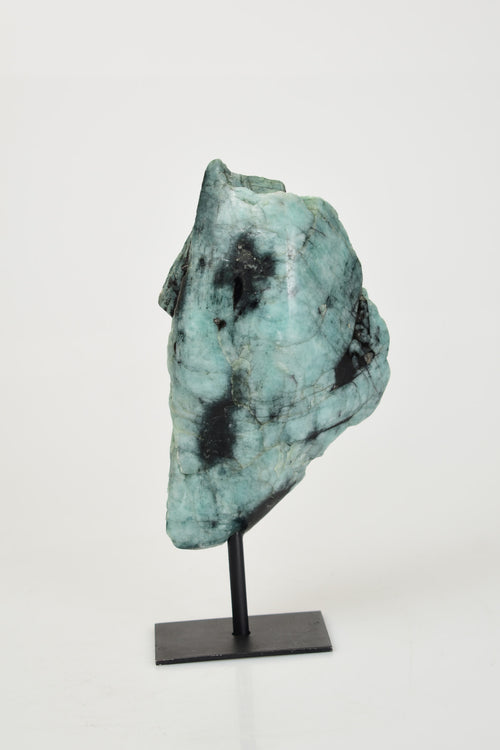 Zümrüt Doğal Taş Standlı Ham Parça