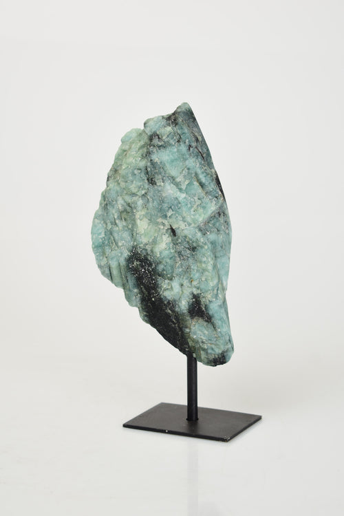 Zümrüt Doğal Taş Standlı Ham Parça