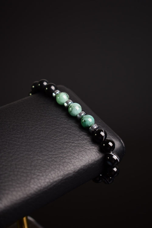 Zümrüt - Göz Akik Doğal Taş Unisex Bileklik