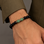 Zümrüt - Göz Akik Doğal Taş Unisex Bileklik