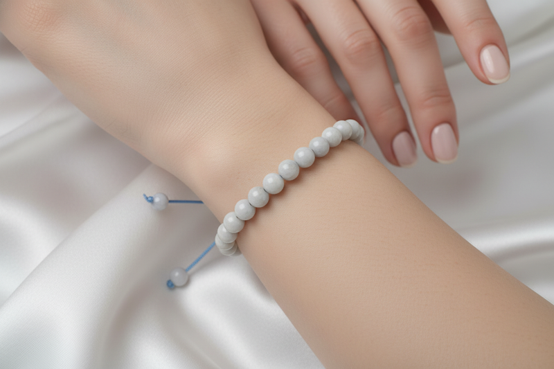 Mavi Akik 6 mm Merdiven Kapama Doğal Taş Bileklik – El İşçiliği - Görsel 1 - Safnaturel