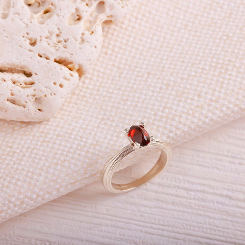 Sertifikalı Lal 925 Ayar Gümüş Yüzük (SK:551)