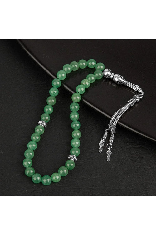 Yeşil Aventurin Doğal Taş Tesbih 33lük - 8mm