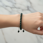 Kan Taşı 6 mm Merdiven Kapama Doğal Taş Bileklik – El İşçiliği