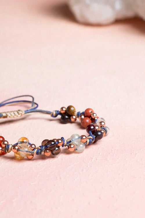 Sertifikalı Doğaltaş Makrome Bileklik – Oğlak Burcu