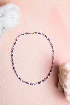 Sertifikalı Kova Burcu Gümüş Yıldızlı Doğal Taş Kolye