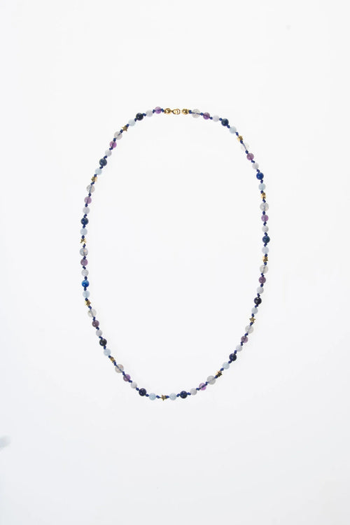 Sertifikalı Kova Burcu Gümüş Yıldızlı Doğal Taş Kolye