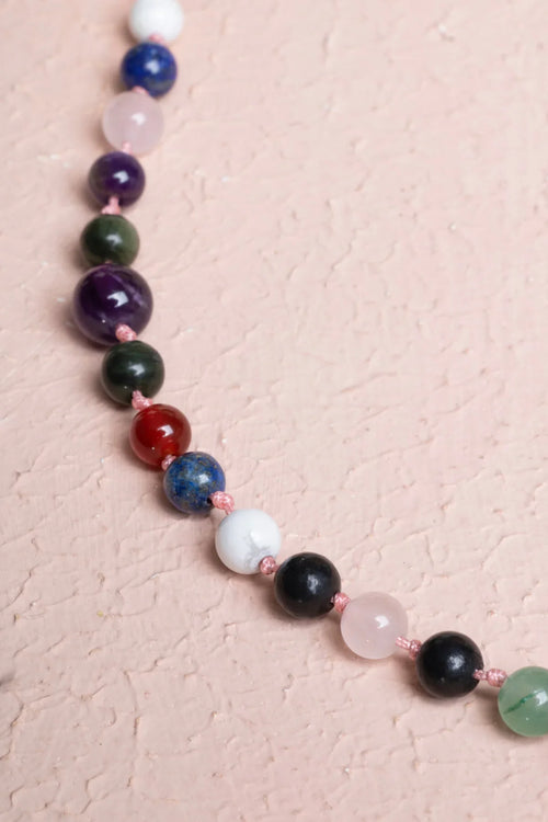 Sertifikalı Kırmızı Akik, Yeşil Aventurin, Lapis, Pembe Kuvars, Ametist, Havlit, Yeşim, Shungite Kız Öğrenci Kolye - Görsel 4 - Safnaturel