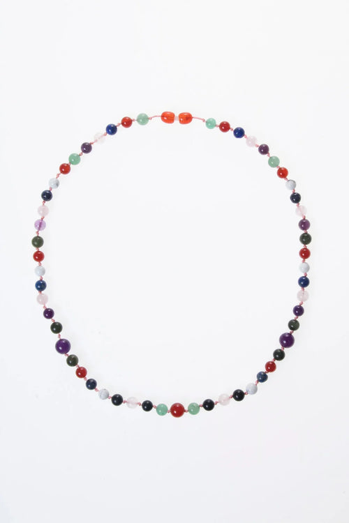 Sertifikalı Kırmızı Akik, Yeşil Aventurin, Lapis, Pembe Kuvars, Ametist, Havlit, Yeşim, Shungite Kız Öğrenci Kolye - Görsel 5 - Safnaturel