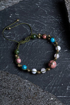 Sertifikalı Boğa Burcu Doğal Taş Makrome Bileklik