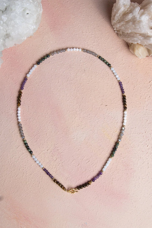 Sertifikalı Kova Burcu Doğal Taş Kolye