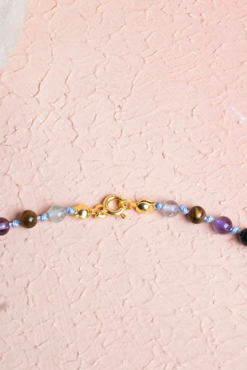 Sertifikalı Balık Burcu Gümüş Yıldızlı Doğal Taş Kolye