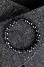 Sertifikalı Hematit Zirkon Aparatlı Doğaltaş Makrome Bileklik