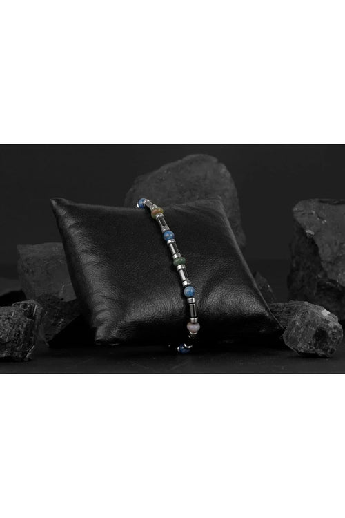 Hint Akik-Lapis Lazuli-Hematit Doğal Taş Bileklik - Görsel 5 - Safnaturel