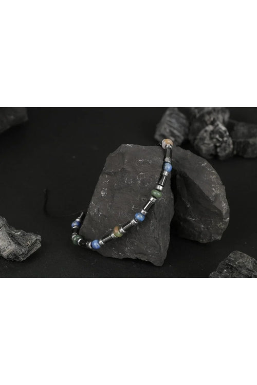 Hint Akik-Lapis Lazuli-Hematit Doğal Taş Bileklik - Görsel 4 - Safnaturel