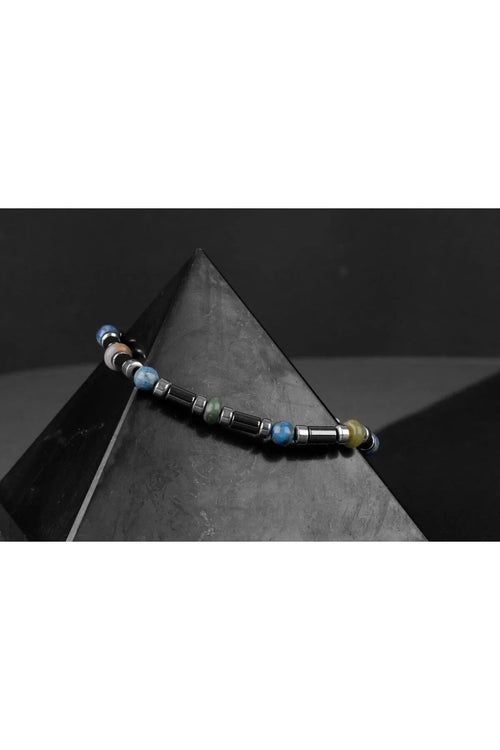 Hint Akik-Lapis Lazuli-Hematit Doğal Taş Bileklik - Görsel 1 - Safnaturel