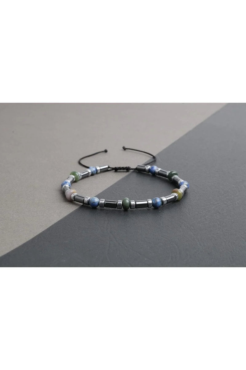 Hint Akik-Lapis Lazuli-Hematit Doğal Taş Bileklik - Görsel 2 - Safnaturel