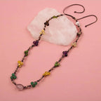 Anne Kolye Doğal Taş Rodonit-Selenit-Hematit-Kalsit-Kaplan Gözü-Sitrin-Ametist-Yeşim-Kehribar-Aventurin-Kristal Kuvars-Zebercet-Pembe Kuvars