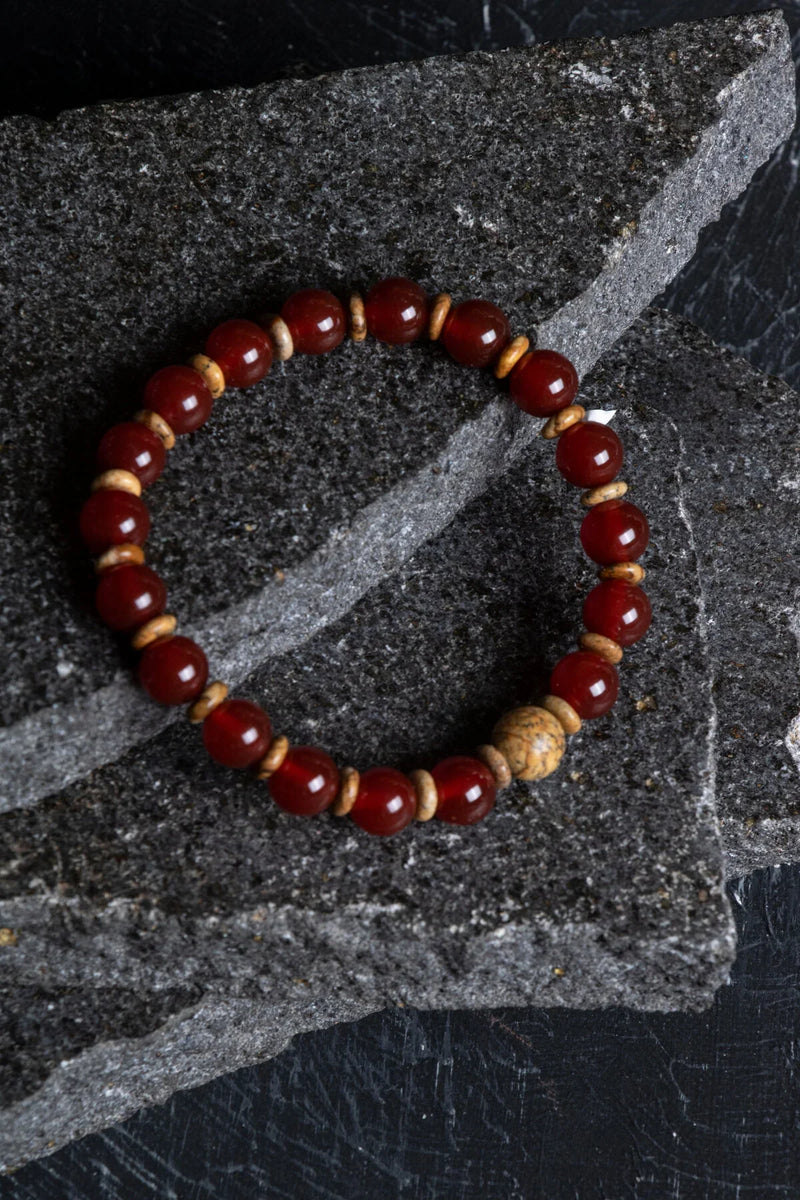 Kırmızı Akik – Odun Jasper Doğaltaş Bileklik - Görsel 2 - Safnaturel