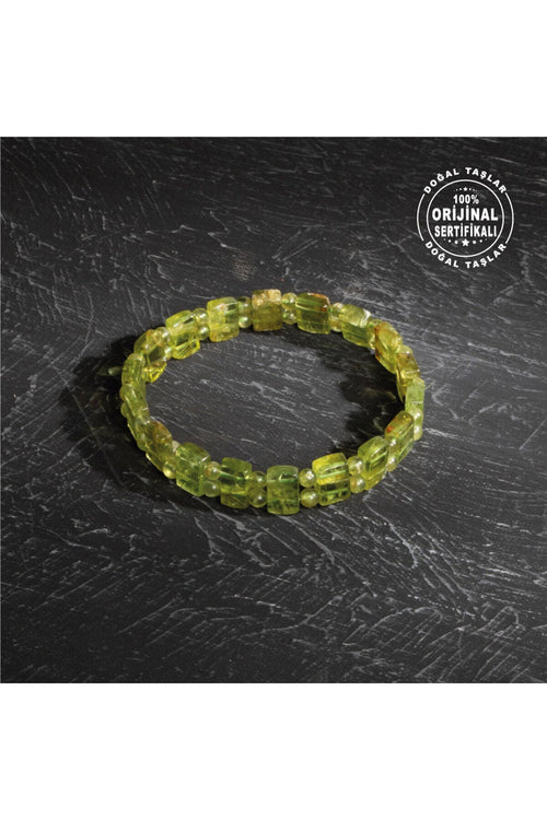 Sertifikalı Orijinal Zebercet Geniş Kesim Doğal Taş Bileklik