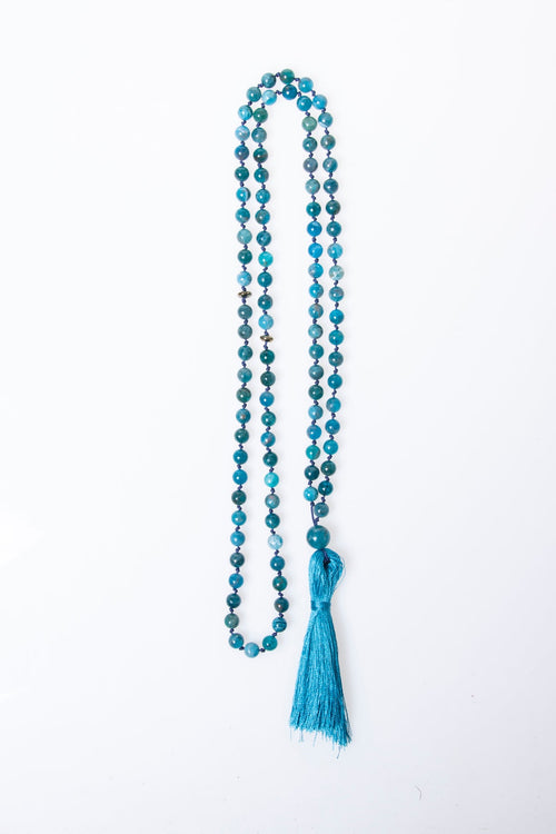 Sertifikalı Apatit Doğal Taş Kolye Tesbih 99luk - 6mm (SK:209)