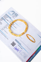 Sertifikalı Kehribar Metal Aparatlı Doğaltaş Bileklik