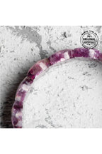 Sertifikalı Orijinal Lepidolit Doğal Taş Bileklik Geniş Kesim