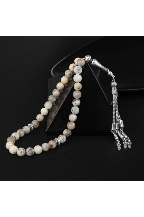 Süt Opal Doğal Taş Tesbih 33lük - 8mm