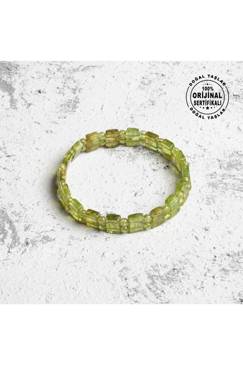 Sertifikalı Orijinal Zebercet Geniş Kesim Doğal Taş Bileklik