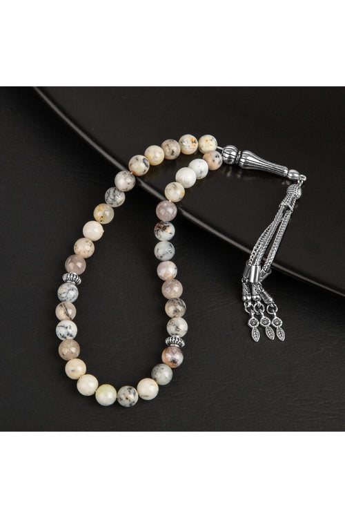 Süt Opal Doğal Taş Tesbih 33lük - 8mm