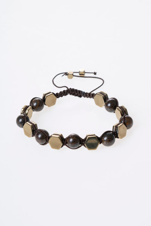 Sertifikalı Amazonit – Hematit 8 mm Doğaltaş Makrome Bileklik