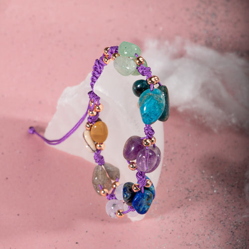 Yay Burcu Bileklik Ametist, Jasper, Kalsedon, Labradorit, Lapis Lazuli, Mavi Apatit, Yeşil Aventurin