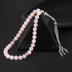 Pembe Kuvars (Gül Kuvars) Doğal Taş Tesbih 33lük - 8mm